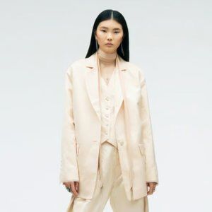 Zara Limited Edition S/S 2023 SS23 Collection 13 Blazer Coat With Vest Peach